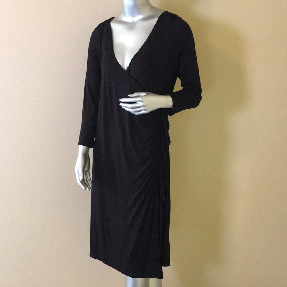 WYETH | Faux Wrap / Surplice Style Ruched Dress